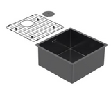BURNS & FERALL ZOMODO PVD SINGLE BOWL SINK & GRID AVAILABLE IN 4 SIZES : 280 ,400,,450 & 500 BLACK PEARL