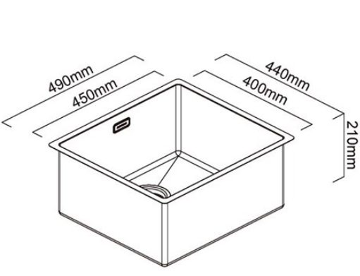 BURNS & FERALL ZOMODO PVD SINGLE BOWL SINK & GRID AVAILABLE IN 4 SIZES : 280 ,400,,450 & 500 BLACK PEARL