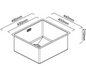 BURNS & FERALL ZOMODO PVD SINGLE BOWL SINK & GRID AVAILABLE IN 4 SIZES : 280 ,400,,450 & 500 BLACK PEARL