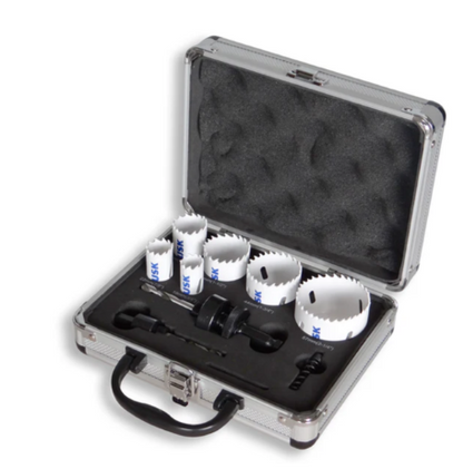 Tusk Heavy Duty BMH Bi-Metal Hole Saws Set Include: 16mm, 20mm, 25mm, 32mm, 40mm, 51mm(Electrician) & 19mm, 22mm, 29mm, 38mm, 44mm, 57mm(Plumber )