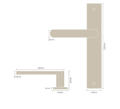Windsor Premium NZ NIDO Modella Longplate Entrance Set Priced Per Set Available in 7 Colours