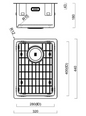 BURNS & FERALL ZOMODO PVD SINGLE BOWL SINK & GRID AVAILABLE IN 4 SIZES : 280 ,400,,450 & 500 EUREKA GOLD