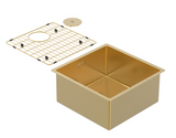BURNS & FERALL ZOMODO PVD SINGLE BOWL SINK & GRID AVAILABLE IN 4 SIZES : 280 ,400,,450 & 500 EUREKA GOLD
