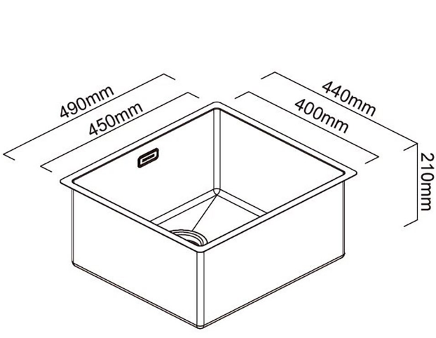 BURNS & FERALL ZOMODO PVD SINGLE BOWL SINK & GRID AVAILABLE IN 4 SIZES : 280 ,400,,450 & 500 EUREKA GOLD