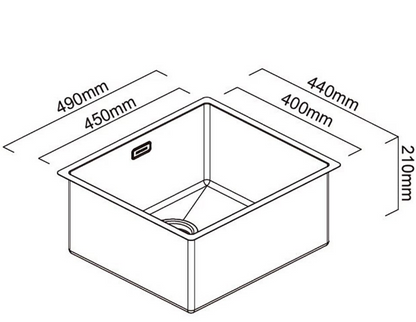 BURNS & FERALL ZOMODO PVD SINGLE BOWL SINK & GRID AVAILABLE IN 4 SIZES : 280 ,400,,450 & 500 EUREKA GOLD