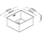 BURNS & FERALL ZOMODO PVD SINGLE BOWL SINK & GRID AVAILABLE IN 4 SIZES : 280 ,400,,450 & 500 EUREKA GOLD