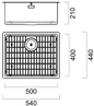 BURNS & FERALL ZOMODO PVD SINGLE BOWL SINK & GRID AVAILABLE IN 4 SIZES : 280 ,400,,450 & 500 EUREKA GOLD