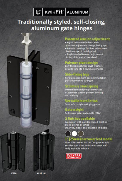 D&D DD Gate Hardware  KWIKFIT™ Aluminium