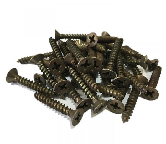 Lohala Brass Screw Brass Wood CSK PH Bronze [200] - Available in 6 sizes : 7 x 30mm ,8 x 25mm ,9 x 20mm ,9 x 25mm ,9 x 30mm & 9 x 40mm