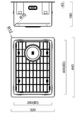 BURNS & FERALL ZOMODO PVD SINGLE BOWL SINK & GRID AVAILABLE IN 4 SIZES : 280 ,400,,450 & 500  RIO BRONZE