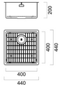 BURNS & FERALL ZOMODO PVD SINGLE BOWL SINK & GRID AVAILABLE IN 4 SIZES : 280 ,400,,450 & 500  RIO BRONZE