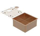 BURNS & FERALL ZOMODO PVD SINGLE BOWL SINK & GRID AVAILABLE IN 4 SIZES : 280 ,400,,450 & 500  RIO BRONZE