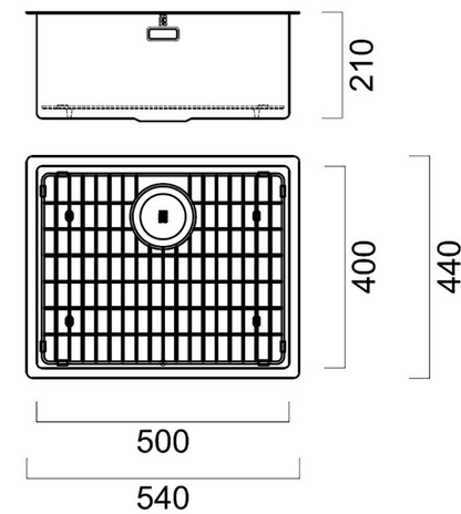 BURNS & FERALL ZOMODO PVD SINGLE BOWL SINK & GRID AVAILABLE IN 4 SIZES : 280 ,400,,450 & 500  RIO BRONZE