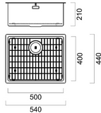 BURNS & FERALL ZOMODO PVD SINGLE BOWL SINK & GRID AVAILABLE IN 4 SIZES : 280 ,400,,450 & 500  RIO BRONZE