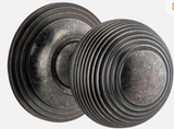 Iver Guildford Door Knob 0227 Round Rose Distressed Nickel - Passage kit ,Privacy kit & Entrance Kit (Dual Function 5 pin and Key Thumb 6 Pin)