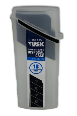Tusk Heavy Duty Snap off Knife ,Blade ,Hook blade & Disposal Case 18mm - 1pc pack ,5pcs pack & 10pcs pack