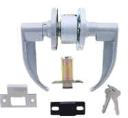 Carbine Australia Newmarket 6000 Cylindrical Double Cylinder set - key locks/Unlocks both levers  60mm And 70mm backset- Brushed chrome & Matte black