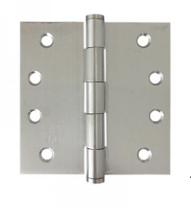 Lohala Hinge Stainless Steel 304, 100mm x 100mm x 2.5mm 1/4" Radius Loose Button Pin Satin