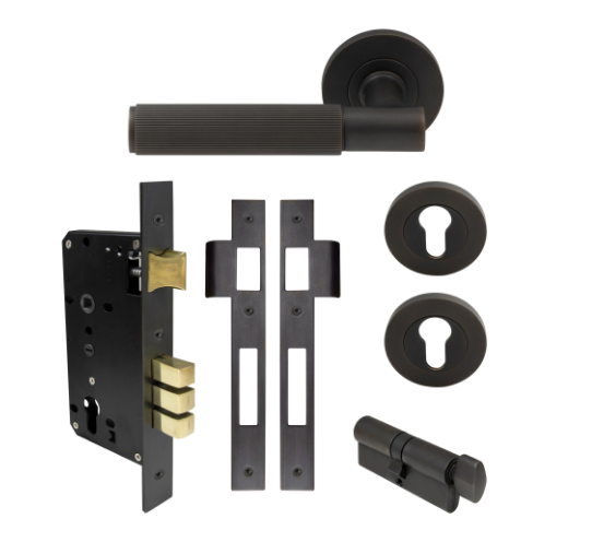 Windsor Premium NZ NIDO Verge Rose Entrance Set - Linear Knurl Priced Per Set Available in 7 Colours
