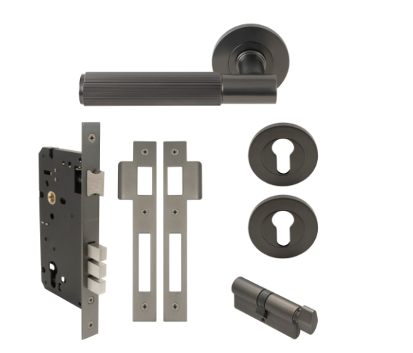 Windsor Premium NZ NIDO Verge Rose Entrance Set - Linear Knurl Priced Per Set Available in 7 Colours