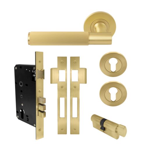 Windsor Premium NZ NIDO Verge Rose Entrance Set - Linear Knurl Priced Per Set Available in 7 Colours