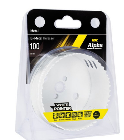 Trucut Heavy Duty Alpha Holesaw - Bi Metal -  92mm ,95mm ,98mm ,100mm ,102mm ,105mm ,108mm,111mm ,114mm & 121mm