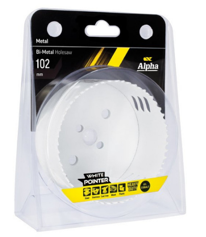 Trucut Heavy Duty Alpha Holesaw - Bi Metal -  92mm ,95mm ,98mm ,100mm ,102mm ,105mm ,108mm,111mm ,114mm & 121mm