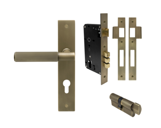 Windsor Premium NZ NIDO Verge Longplate Entrance Set - Linear Knurl Priced Per Set Available in 7 Colours