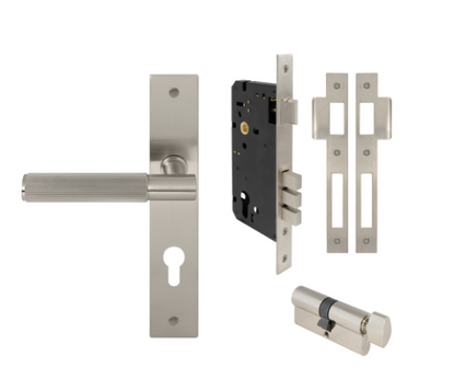 Windsor Premium NZ NIDO Verge Longplate Entrance Set - Linear Knurl Priced Per Set Available in 7 Colours