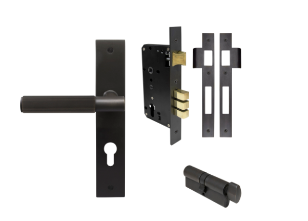 Windsor Premium NZ NIDO Verge Longplate Entrance Set - Linear Knurl Priced Per Set Available in 7 Colours