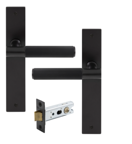 Windsor Premium NZ NIDO Verge Longplate Passage Set - Linear Knurl Priced Per Set Available in 7 Colours