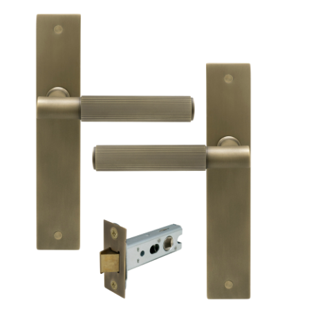 Windsor Premium NZ NIDO Verge Longplate Passage Set - Linear Knurl Priced Per Set Available in 7 Colours