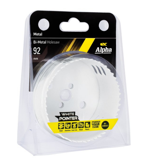 Trucut Heavy Duty Alpha Holesaw - Bi Metal -  92mm ,95mm ,98mm ,100mm ,102mm ,105mm ,108mm,111mm ,114mm & 121mm