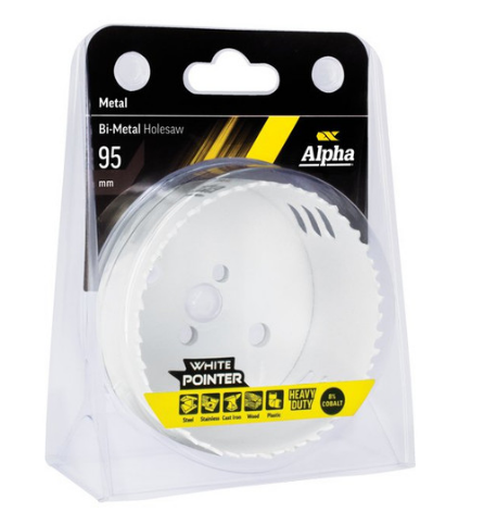 Trucut Heavy Duty Alpha Holesaw - Bi Metal -  92mm ,95mm ,98mm ,100mm ,102mm ,105mm ,108mm,111mm ,114mm & 121mm
