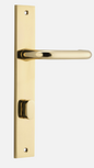 Iver Oslo Door Lever 10344 Rectangular Backplate Polished Brass - Passage ,Privacy & Entrance