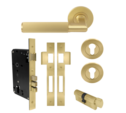 Windsor Premium NZ NIDO Lumina Rose Entrance Set - Diamond Knurl Priced Per Set Available in 7 Colours