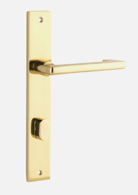 Iver Baltimore Return Door Lever 10348 Rectangular Polished Brass - Passage ,Privacy & Entrance