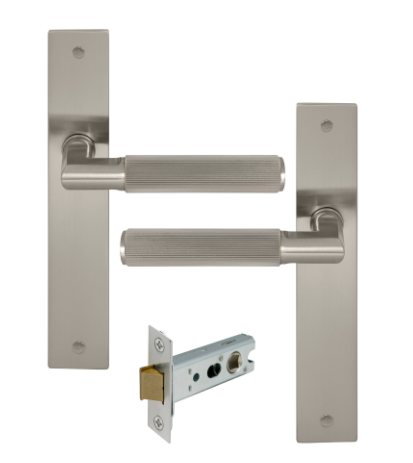 Windsor Premium NZ NIDO Lumina Longplate Passage Set - Linear Knurl Priced Per Set Available in 7 Colours