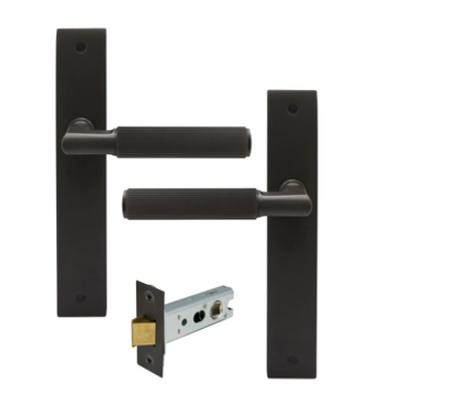 Windsor Premium NZ NIDO Lumina Longplate Passage Set - Linear Knurl Priced Per Set Available in 7 Colours