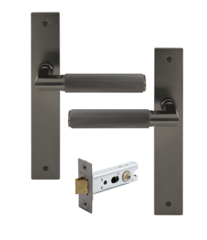 Windsor Premium NZ NIDO Lumina Longplate Passage Set - Linear Knurl Priced Per Set Available in 7 Colours