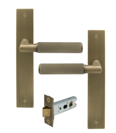 Windsor Premium NZ NIDO Lumina Longplate Passage Set - Linear Knurl Priced Per Set Available in 7 Colours