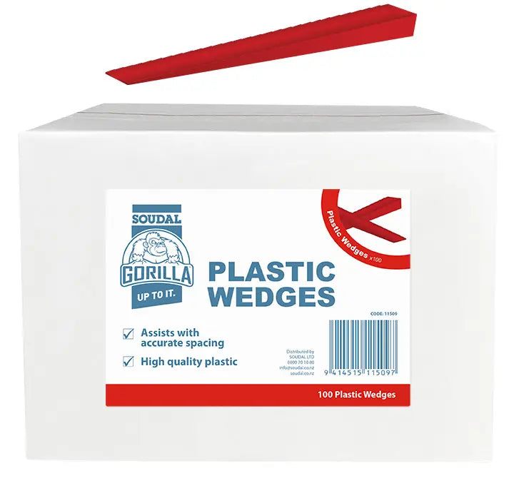SOUDAL GORILLA WEDGES PLASTIC 100PK PRICED PER UNIT MINIMUM ORDER QUANTITY 6 UNITS