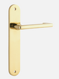 Iver Baltimore Return Door Lever 10352 Oval Back Plate Polished Brass - Passage ,Privacy & Entrance