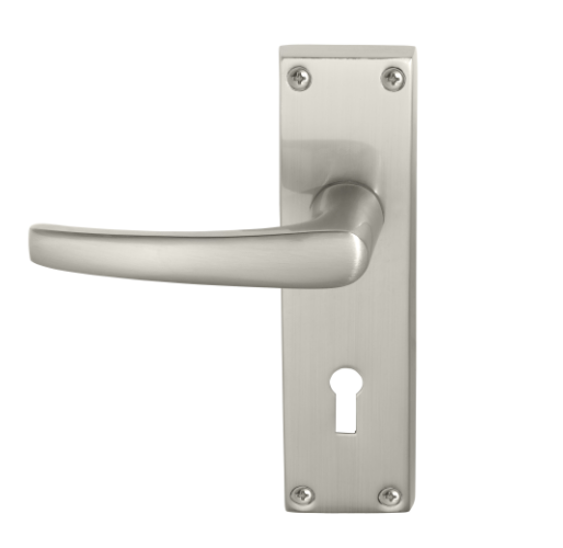 Windsor Premium NZ Contract Longplate Lever Set Standard Keyhole Price Per Pair - Matt Black ,Brushed Nickel