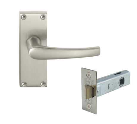 Windsor Premium NZ Contract - Longplate Passage Set Price Per Set - Matt Black ,Brushed Nickel