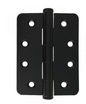 Lohala Hinge Stainless Steel 304 ,100mm x 75mm x 2.5mm Satin & 100mm x 75mm x 2.5mm 1/4" Radius Loose Button Pin Satin & Black Electrocoat