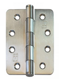 Lohala Hinge Stainless Steel 304 ,100mm x 75mm x 2.5mm Satin & 100mm x 75mm x 2.5mm 1/4" Radius Loose Button Pin Satin & Black Electrocoat