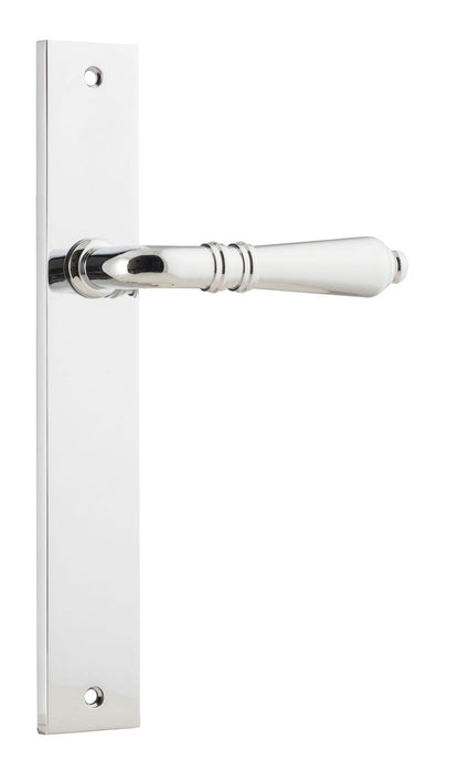 Iver Sarlat  Door Lever Rectangular Latch Pair, Passage Kit, Privacy Kit , Entrance Kit with High Security Lock -Polished Chrome