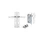 Iver Sarlat  Door Lever Rectangular Latch Pair, Passage Kit, Privacy Kit , Entrance Kit with High Security Lock -Polished Chrome