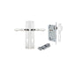 Iver Sarlat  Door Lever Rectangular Latch Pair, Passage Kit, Privacy Kit , Entrance Kit with High Security Lock -Polished Chrome